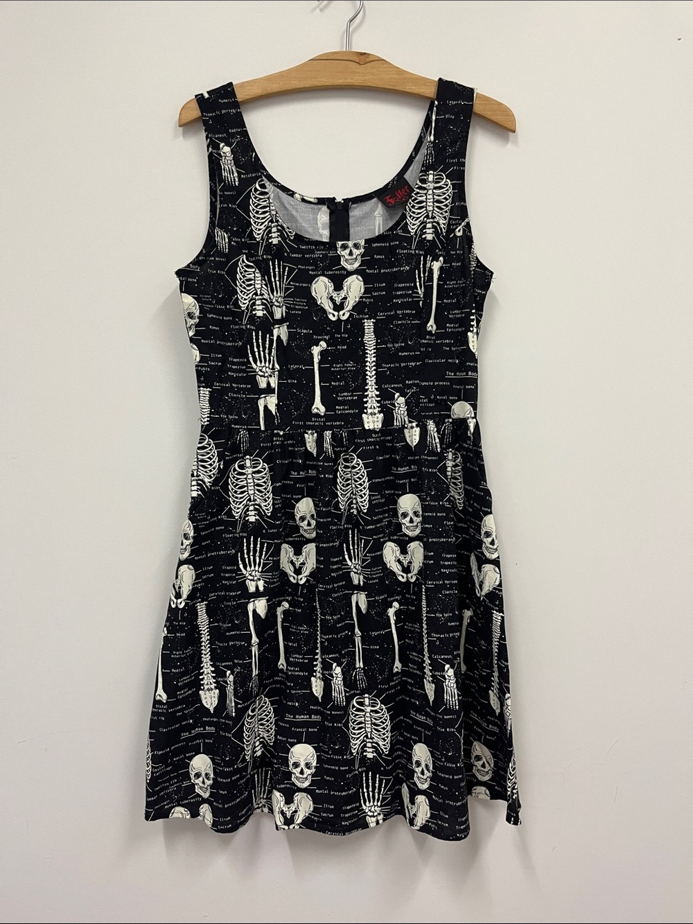 Folter Black Skeleton/Anatomy dress size M